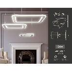 Светильник Ambrella light FA4329/3 WH белый 3000K/4200K/6400K 154W 650*460*590 (ПДУ РАДИО 2.4G), фото4