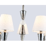 Люстра Ambrella light LH75253/5 SN/FR сатин никель/белый матовый E14*5 max 40W D700*510, фото4