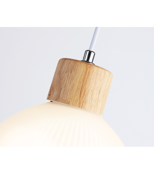 Светильник Ambrella light TR83133 LW/FR светлое дерево/белый матовый E27 max 40W D180*1040