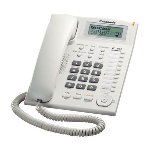 Телефон проводной Panasonic KX-TS2388RUW белый индикатор вызова,повторный набор последнего номера,4 уровня громкости звонка, фото 1