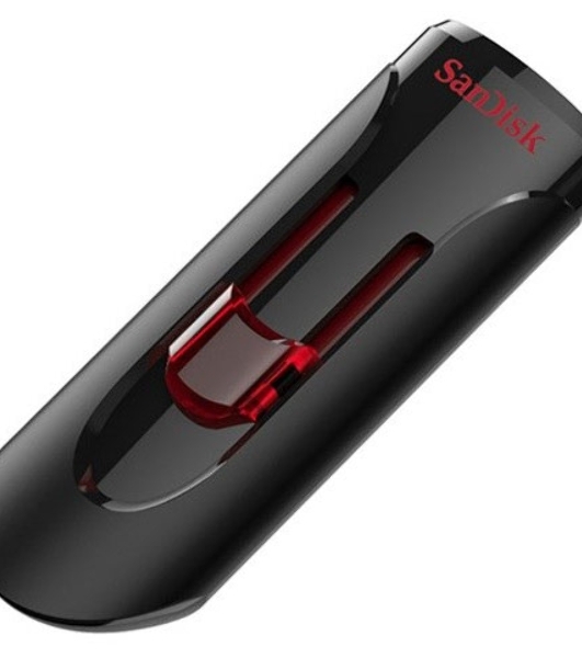 Флешка USB Sandisk CZ600 Cruzer Glide (SDCZ600-064G-G35), 64Gb, USB 3.0, R/W 10/20, черный