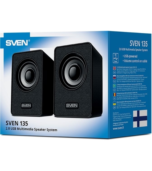 Акустическая система SVEN 135, черный (6 Вт, питание USB)