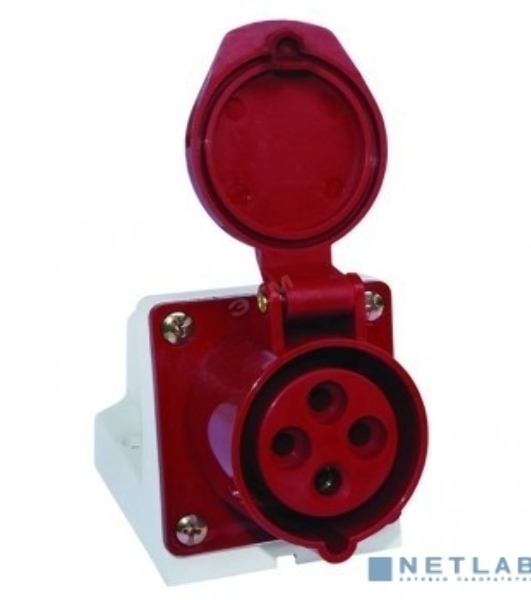 Розетка наруж. уст. 32А 380В 3P+РЕ IP44 (124) EKF ps-124-32-380