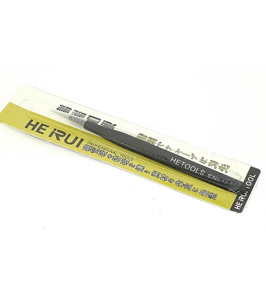 Пинцет HETOOLS ESD-12 прямой, черный 135 мм