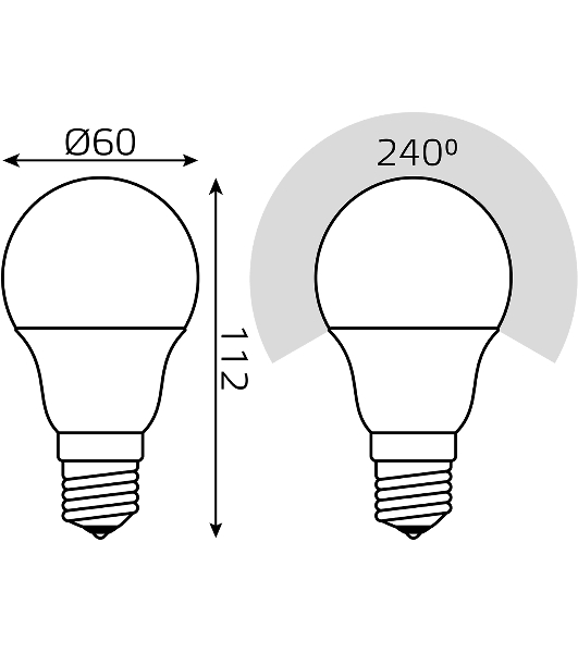 Лампа светодиодная Gauss 102502210-M 10Вт цок.: E27 груша 220B св. свеч. бел. нейт. A60 (упак.: 10 шт)