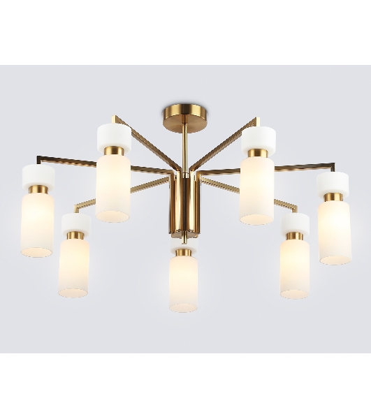 Люстра Ambrella light LH56126/7 BS/FR латунь/белый матовый E14*7 max 40W D705*350