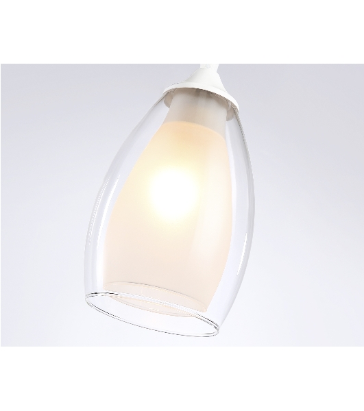 Светильник Ambrella light TR3534 WH/CL/FR белый/прозрачный/белый матовый E27 max 40W D120*800