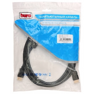 Кабель аудио-видео Buro HDMI (m)/HDMI (m) 3м. феррит.кольца черный HDMI-19M/19M-3M-MG
