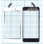 Сенсорное стекло (тачскрин) для OPPO A37, белое, фото4