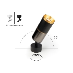 Корпус светильника C6303 DCH черный хром D60*H60mm MR16 GU5.3, фото4