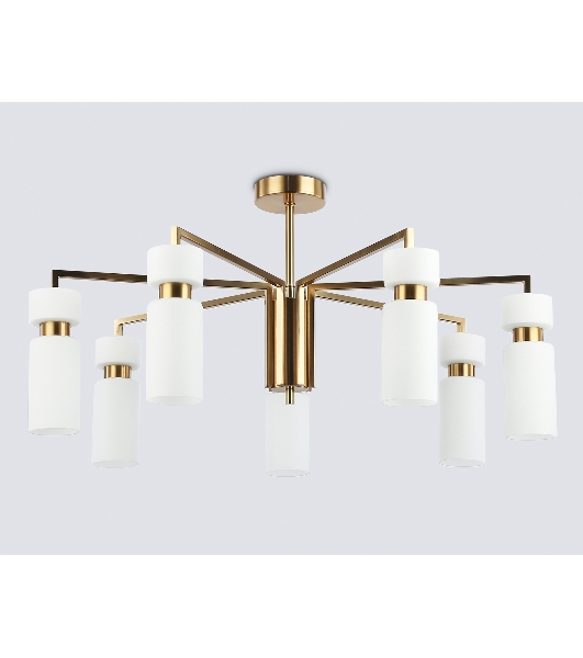 Люстра Ambrella light LH56126/7 BS/FR латунь/белый матовый E14*7 max 40W D705*350