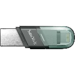 Флешка USB Sandisk IX90N iXpand Flip (SDIX90N-064G-GN6NN), 64Gb, USB 3.1/Lightning, R/W 150/70, зеленый/серебристый, фото13