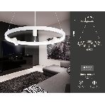 Светильник Ambrella light FL5281/1+3 WH белый 50W 3000K/4200K/6400K+4200K D500*1200 (ПДУ ИК), фото6