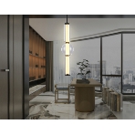 Подвесной светодиодный светильник Ambrella light LH11023 BK/SM черный/дымчатый 17W 3000K D120*520, фото3