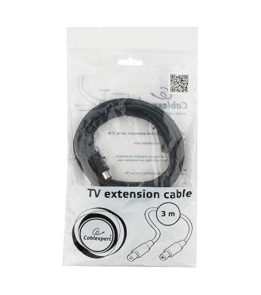 Кабель телевизионный Cablexpert, CCV-515-3M, Coaxial M/F, 3м