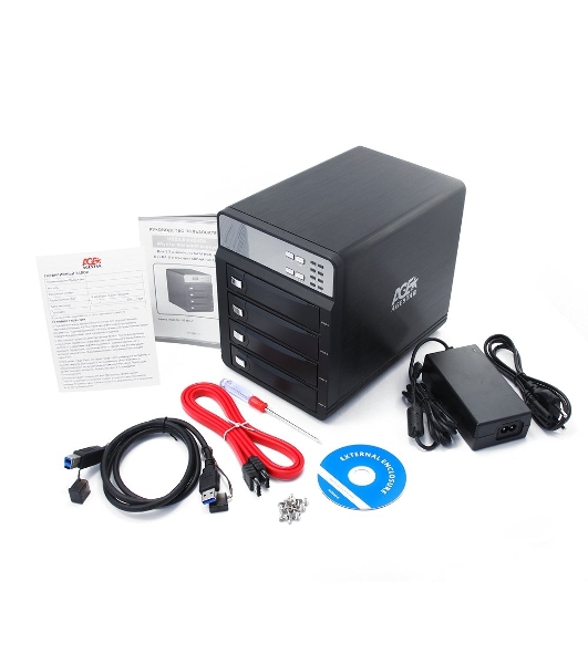 Внешний корпус для HDD AgeStar 3C4B3A1 SATA II алюминий черный LCD 3.5'