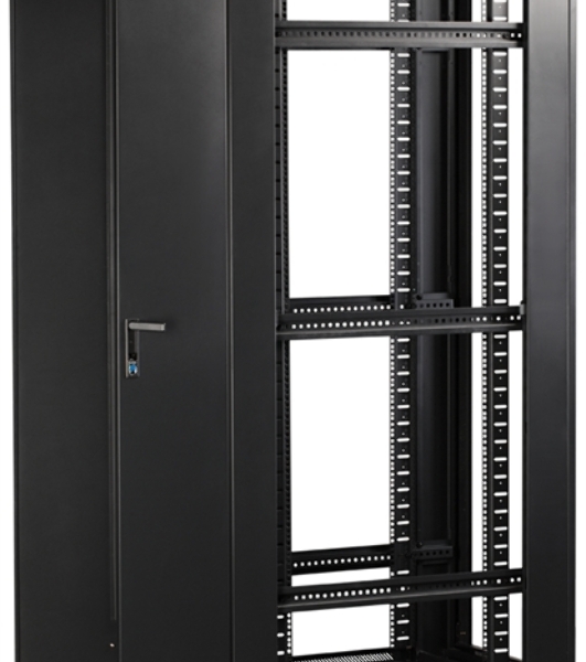 Шкаф 19' Business, 27U 600x800, черный, передняя дв. перфорир., задняя дв. распашная перфорир.