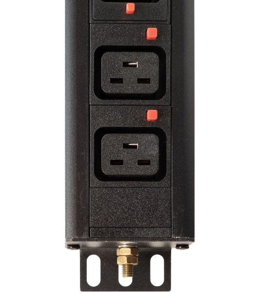Блок распределения питания Powercom PDU-32AV24-18C3-6C9-3P верт.размещ. 18xC13 6xC19 3x32A IEC 60309 2м