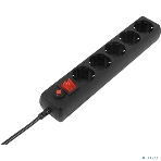 Сетевой фильтр Fillum FL-SP3-5-1.8M-BL, 1.8 м., черный, 2200 Вт., 5 розеток, упаковка- коробка 00-01057159, фото3