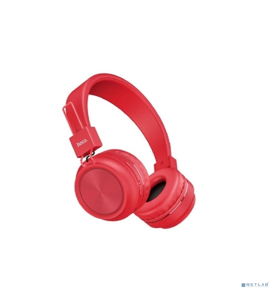 Беспроводные/проводные наушники Hoco W25 красный, полноразмерные, Bluetooth + проводной, до 12 ч.