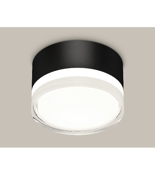 Светильник Ambrella Light XS8102023 SBK/FR/CL черный песок/белый матовый/прозрачный GX53 (C8102, N8399)