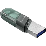 Флешка USB Sandisk IX90N iXpand Flip (SDIX90N-064G-GN6NN), 64Gb, USB 3.1/Lightning, R/W 150/70, зеленый/серебристый, фото11