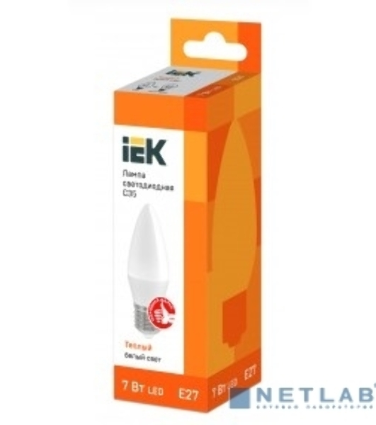 Лампа светодиодная IEK LLE-C35-7-230-30-E27 ECO C35 свеча 7Вт 230В 3000К E27