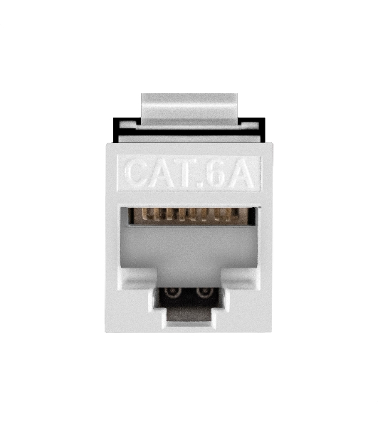 Модуль-вставка Keystone Jack RJ-45 ExeGate KJ-8P8C-U-C6A-180-TL (Кат.6A, неэкранированная, 180 градусов, IDC Toolless (без инструмента))
