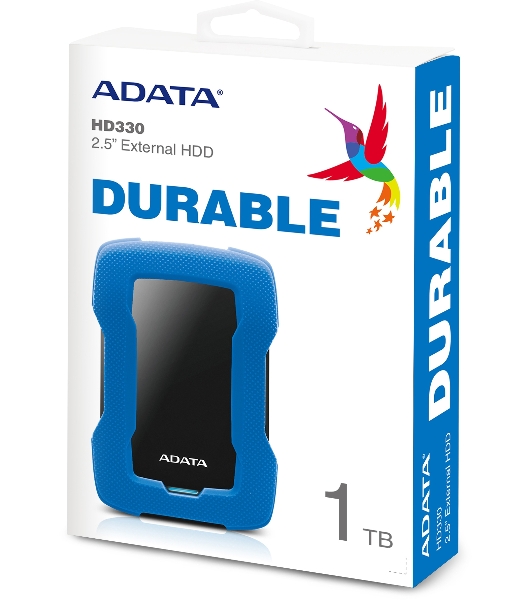 Внешний HDD 2.5' ADATA HD330, 1TB, USB 3.2 Gen 1 Type-A, 5400 rpm, синий