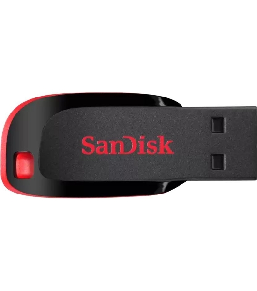 Флешка USB SanDisk Cruzer Blade (SDCZ50-128G-B35), 128Gb, USB 2.0, Type-A, R/W 16/4, черный