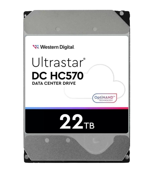 Жесткий диск Western Digital 3.5' 22Tb Ultrastar DC HC570 SAS 12Gb/s, 7200rpm, 512MB, 0F48052, 512e/4Kn, CMR, Helium, Bulk