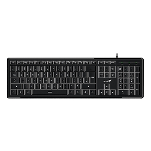 Клавиатура проводная Genius SlimStar 820, черный, USB, 104 клавиши 31310055402