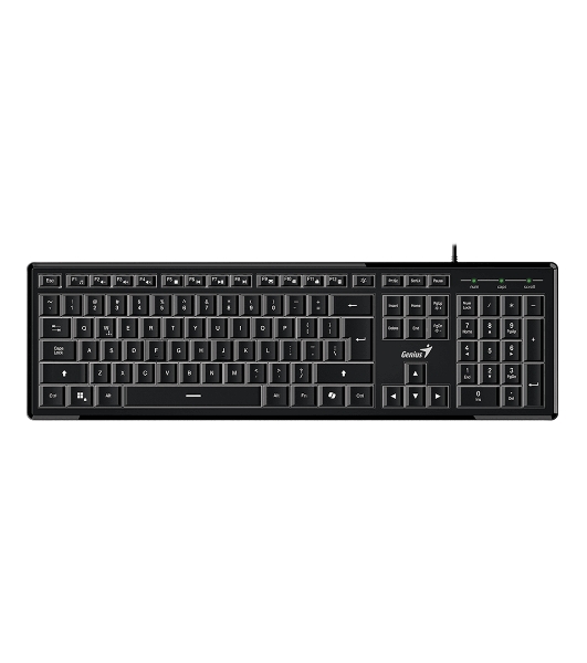 Клавиатура проводная Genius SlimStar 820, черный, USB, 104 клавиши 31310055402