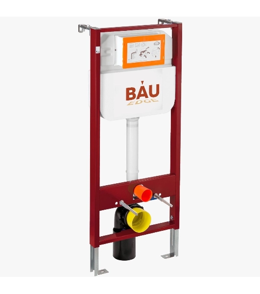 Рамная инсталляция BAU NEO 45 для подвесного унитаза и Круглая хромированная клавиша Aquanika