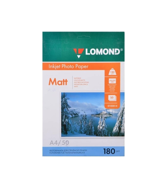 Фотобумага Lomond 0102068 A5/180г/м2/50л./белый матовое для струйной печати