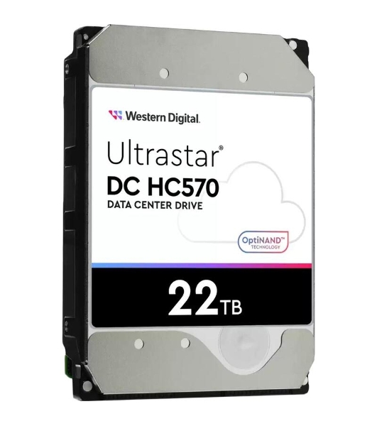 Жесткий диск Western Digital 3.5' 22Tb Ultrastar DC HC570 SAS 12Gb/s, 7200rpm, 512MB, 0F48052, 512e/4Kn, CMR, Helium, Bulk