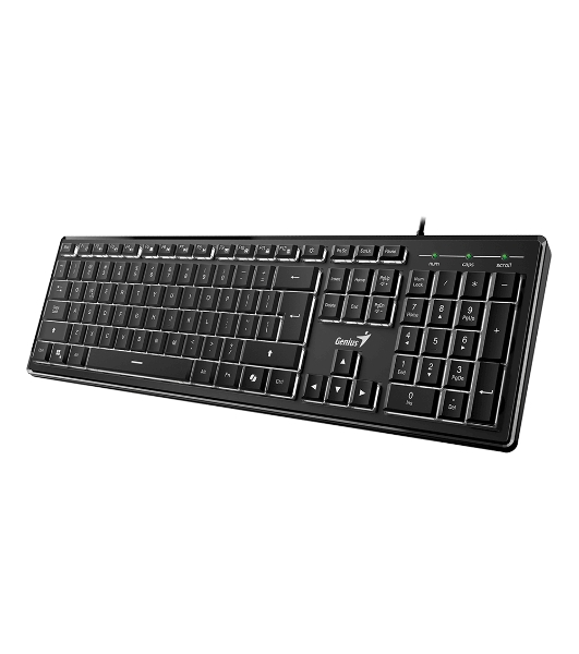 Клавиатура проводная Genius SlimStar 820, черный, USB, 104 клавиши 31310055402