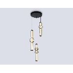 Подвесной светодиодный светильник Ambrella light LH11026/3 BK/SM черный/дымчатый 40W 3000K D380*1720, фото6