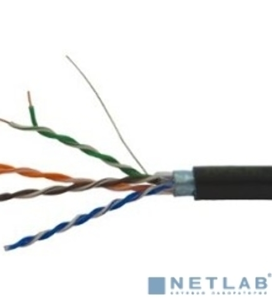 Кабель витая пара F/UTP cat.5e 4х2х24AWG solid CU PE Outdoor Standard черный