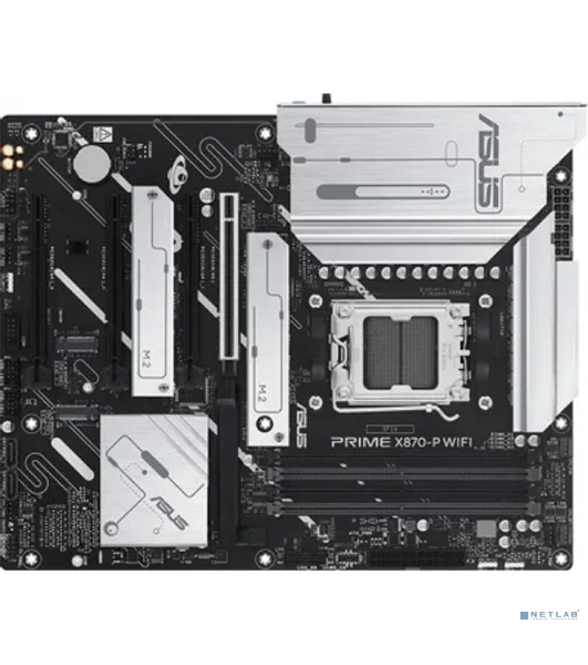 Материнская плата ASUS PRIME X870-P, AM5, AMD X870, 4xDDR5, 2xSATA, 4xM.2, 1xPCIe 5.0 x16, 2xPCIe 4.0 x1, 1xHDMI, 2xUSB-C, 1x 2.5Gb LAN, 4xUSB-A 3.2 Gen 1, 1xUSB-A 3.2 Gen 2, 4xUSB-A 2.0, 3x3.5 мм, 7.1, ATX