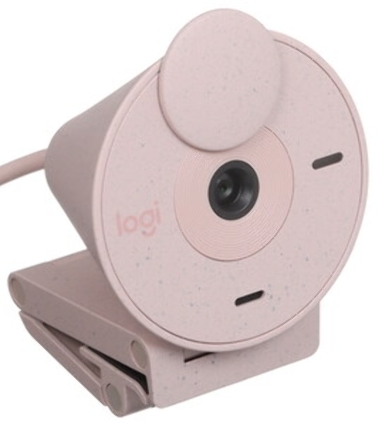 Веб-камера Logitech Brio 300 1920x1080, 30 кадр/с, USB Type-C, микрофон (шумоподавление), автоматическая фокусировка, автоосвещение, универсальное крепление розовый