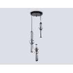 Подвесной светодиодный светильник Ambrella light LH11026/3 BK/SM черный/дымчатый 40W 3000K D380*1720, фото5