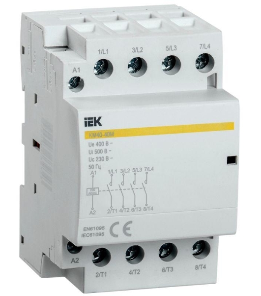 Контактор модульный КМ40-40М AC/DC IEK MKK21-40-40 IEK