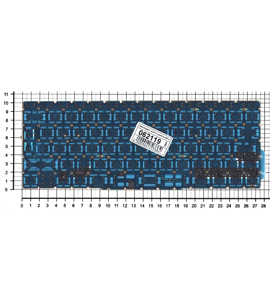 Клавиатура для ноутбука MacBook Pro 13 Retina A1708 черная большой Enter