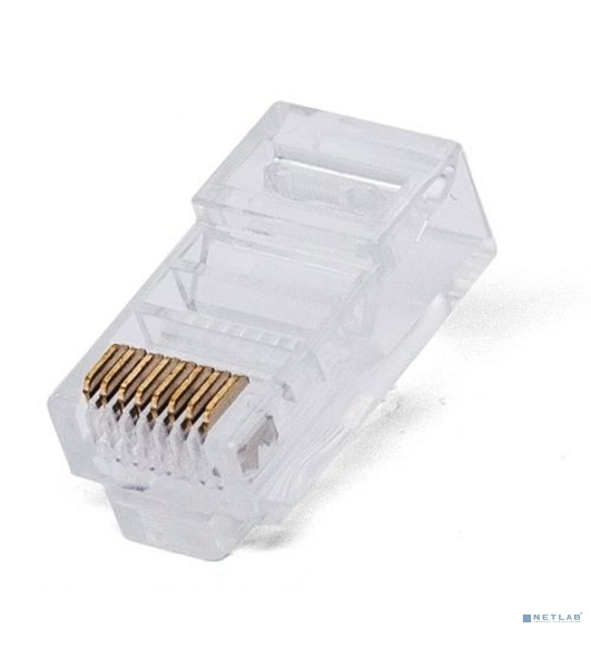 Коннектор RJ-45, Filum FL-NA-PLUG6-1 6 кат., 8p8c, 30 мкм, универсальный, для одножильного и многожильного кабеля, уп/100 шт