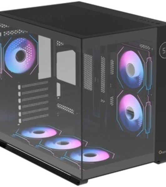 Компьютерный корпус Ocypus Iota C70 BK ARGB ATX/win/black/6 ARGB fans/no PSU/Tempered Glass