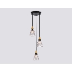 Светильник Ambrella light LH58112/3 BK/LW/SM черный/светлое дерево/дымчатый E14*3 max 40W D270*1200, фото6