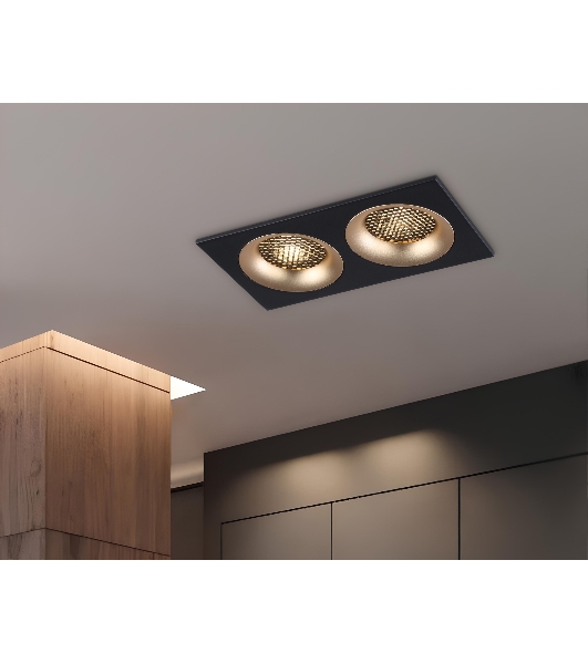 Светильник Ambrella light TN102735/2 BK/GD черный/золото GU5.3 175*92*23