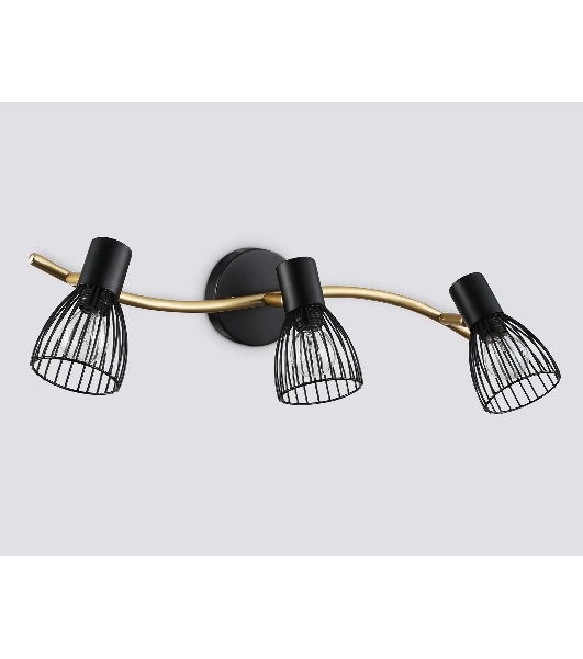Светильник Ambrella light TR8661/3 BK/GD черный/золото E14/3 max 60W 550*100*170