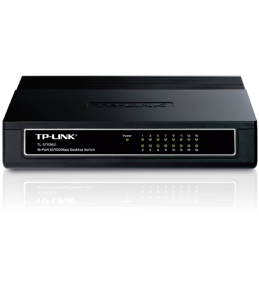 Коммутатор TP-Link SMB TL-SF1016D Коммутатор 16-port 10/100M Desktop Switch, 16 10/100M RJ45 ports, Plastic case